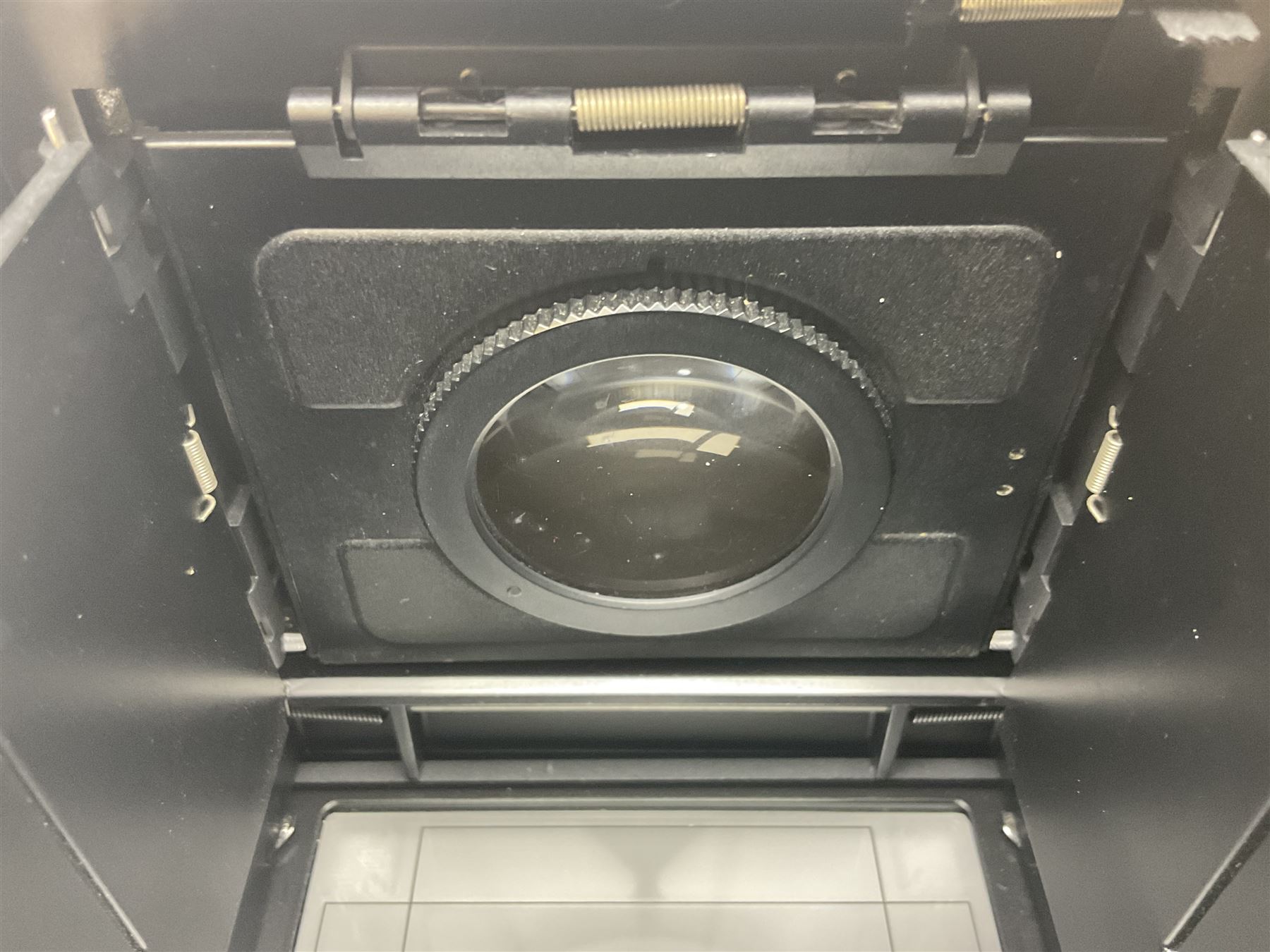 Fuji GX680 camera body with 8x6 film back, serial no. 702610, with 'Fuji EBC Fujion 100mm f4.0' lens, in leather case