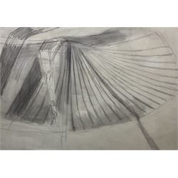 Dame Laura Knight (Staithes Group 1877-1970): 'The Trapeze', pencil unsigned 36cm x 52cm 
Provenance: with Abbott and Holder, Museum Street, London, label verso