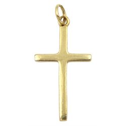 9ct gold cross pendant, stamped 375