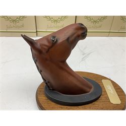 Beswick set of horse head wall plaques 'Champions all', comprising Arkle no.2700, The Minstrel no.2701, Red Rum no.2702, Troy no.2699, all with original boxes