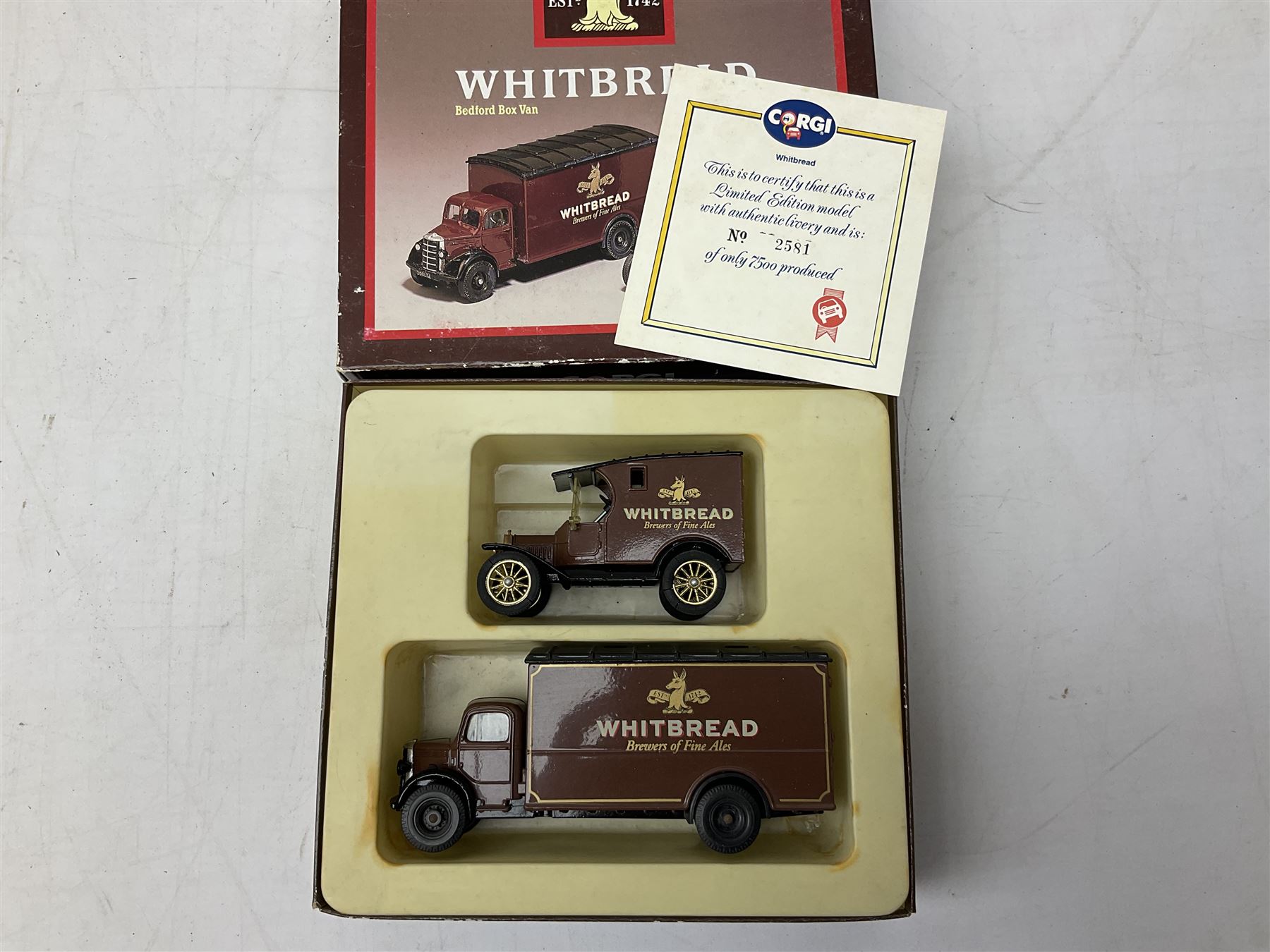 Nineteen boxed Corgi die-cast models sets, to include 50th Anniversary Battle of Britain, The Ruddles, The Bass, Ford- the general utility car, 150th Anniversary Penny Post, White Bread, Charrington etc