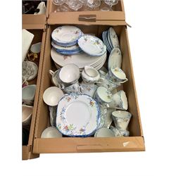 Beswick Labrador and donkey together with Royal Evesham ceramics and other decorative ornaments, in six boxes 