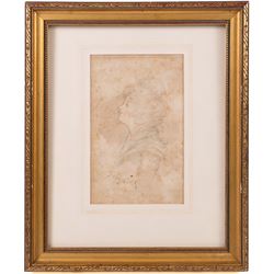 Follower of Joshua Reynolds (British 1723-1792): Studies of Young Women, set of four pen ink and colour wash drawings bearing signature and dated 1759, 20cm x 13cm - 15cm x 9cm (4)