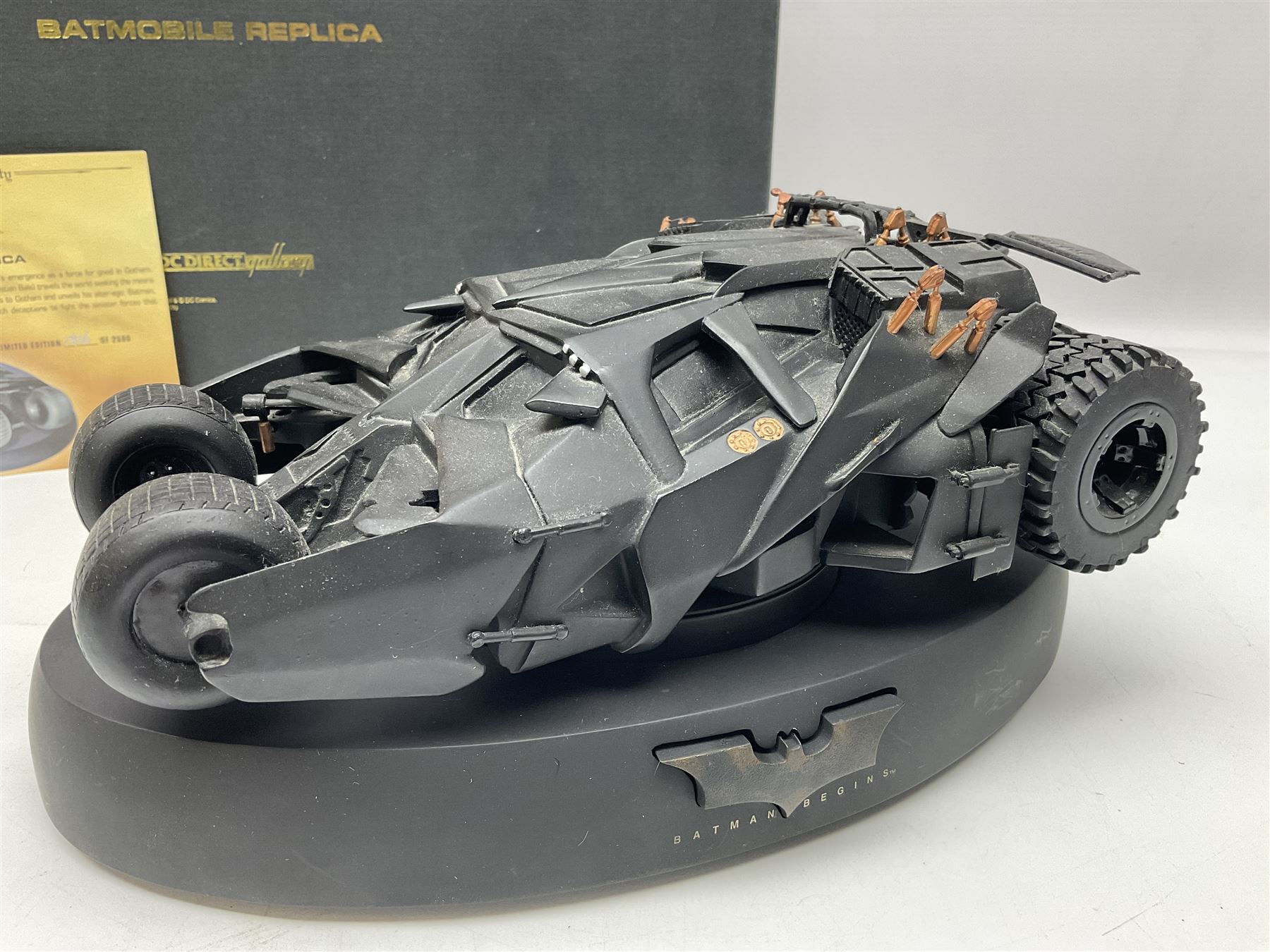DC Direct Gallery ‘Batman Begins’ Batmobile Replica no. 1906/2600, with original box and certificate of authenticity 