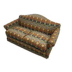 Two seat traditional shape sofa, upholstered in Liberty's 'Lanthe' fabric