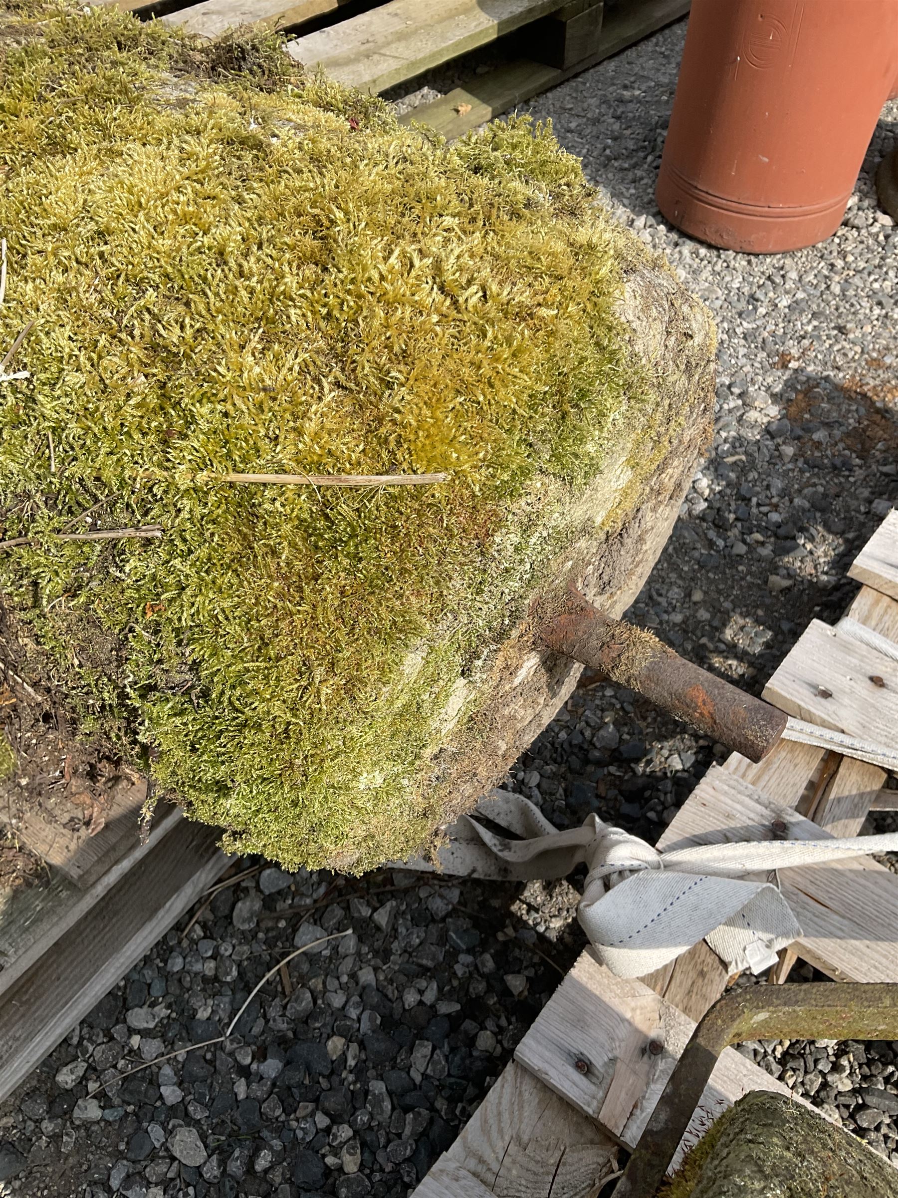 Large 19th century stone garden roller - THIS LOT IS TO BE COLLECTED BY APPOINTMENT FROM DUGGLEBY STORAGE, GREAT HILL, EASTFIELD, SCARBOROUGH, YO11 3TX