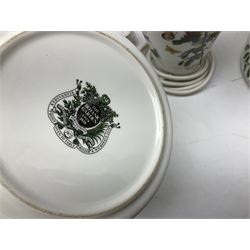 Two Portmeirion Botanic Garden table lamps, together with two Portmeirion Botanic Garden planters