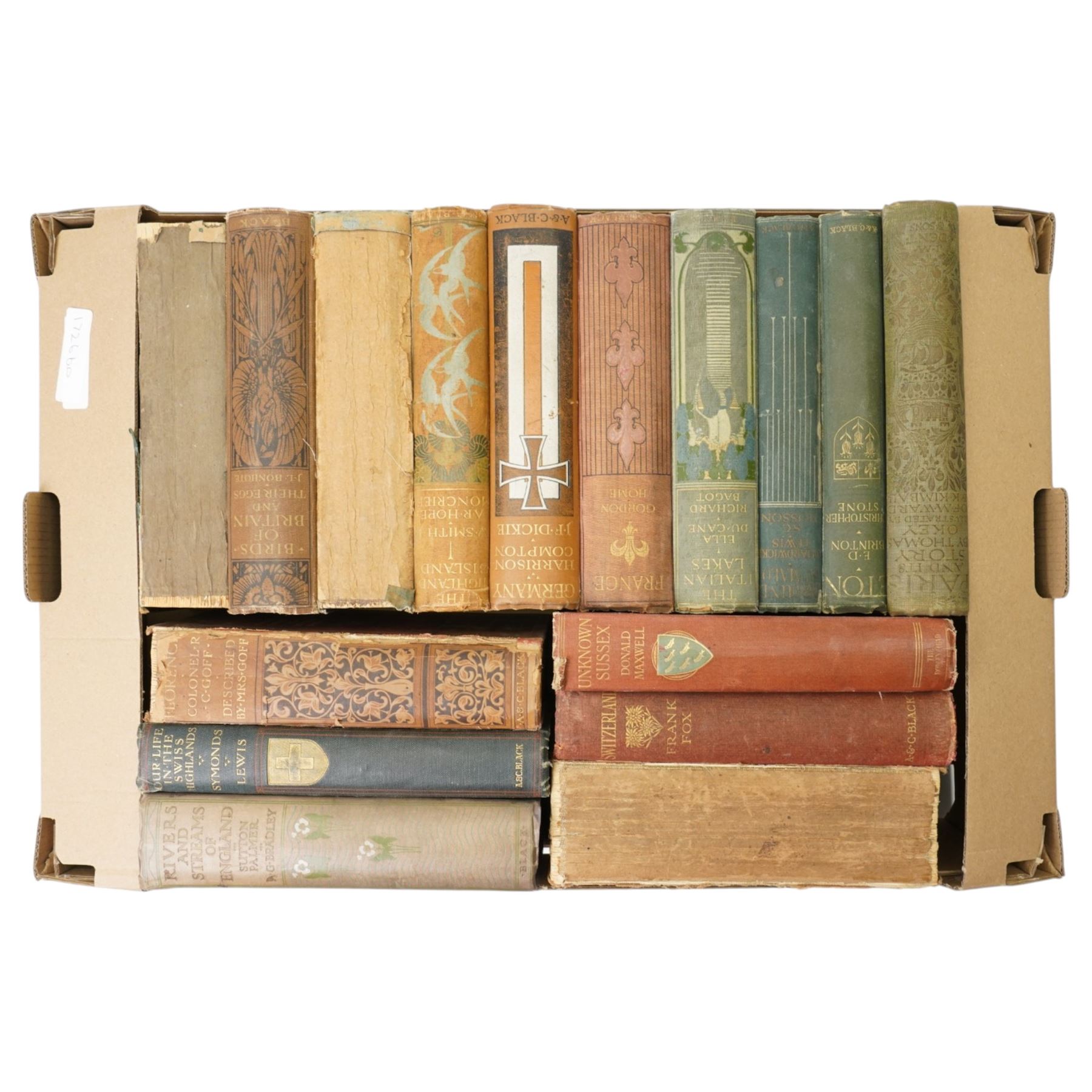 Large collection of Mortimer Menpes and AC Black travel books including notable limited and signed volumes 'Durbar' signed 888/1000, 'Paris' de-luxe edition 147/500, 'Cruikshank's Water-Colours' signed 31/300, 'Yorkshire Coast & Moorland Scenes' signed by Gordon Home 150/200 etc approx 100 volumes