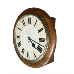 English- early 20th century 8-day fusee wall clock, with a 19
