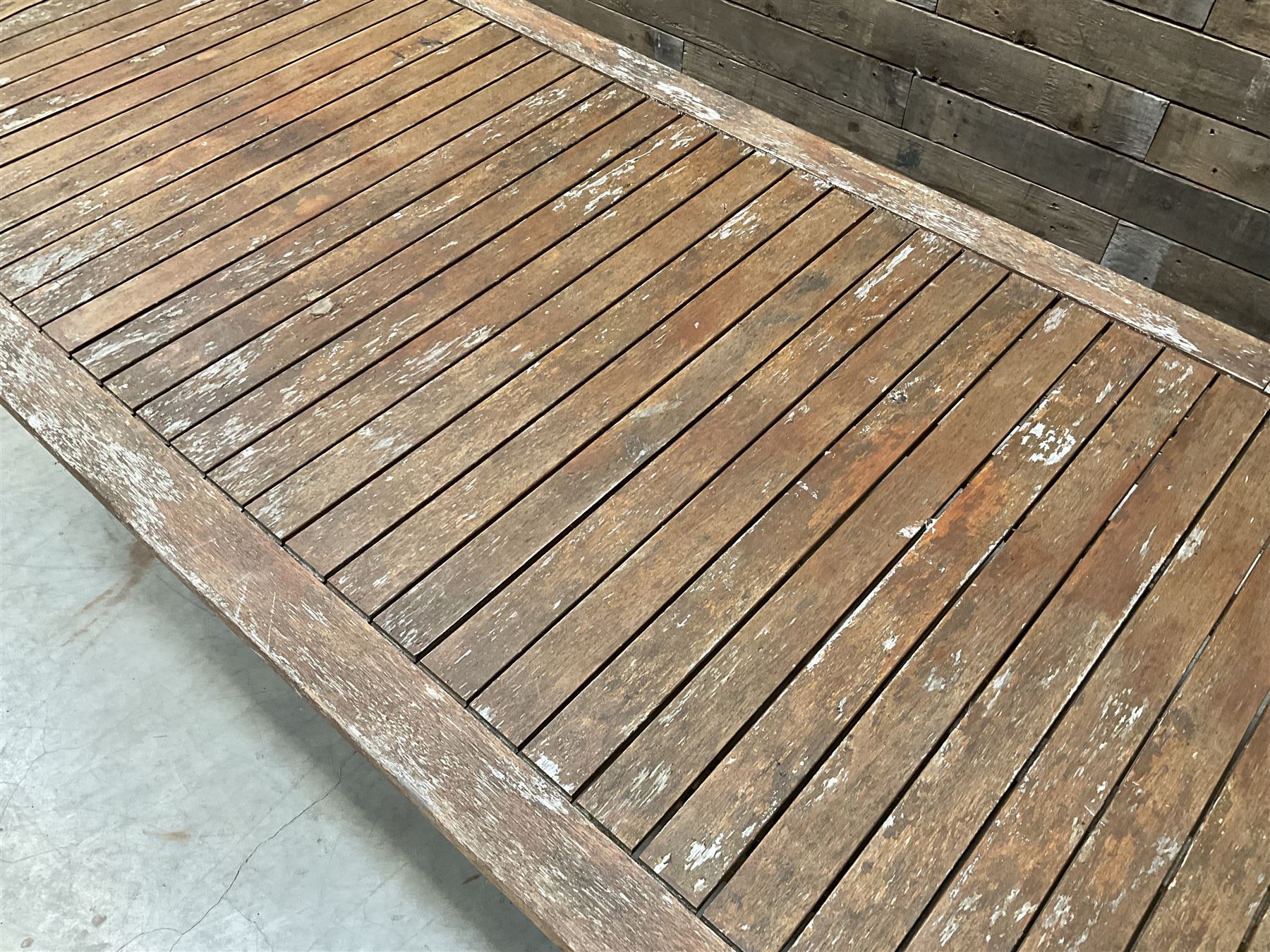 Large folding wooden garden table 