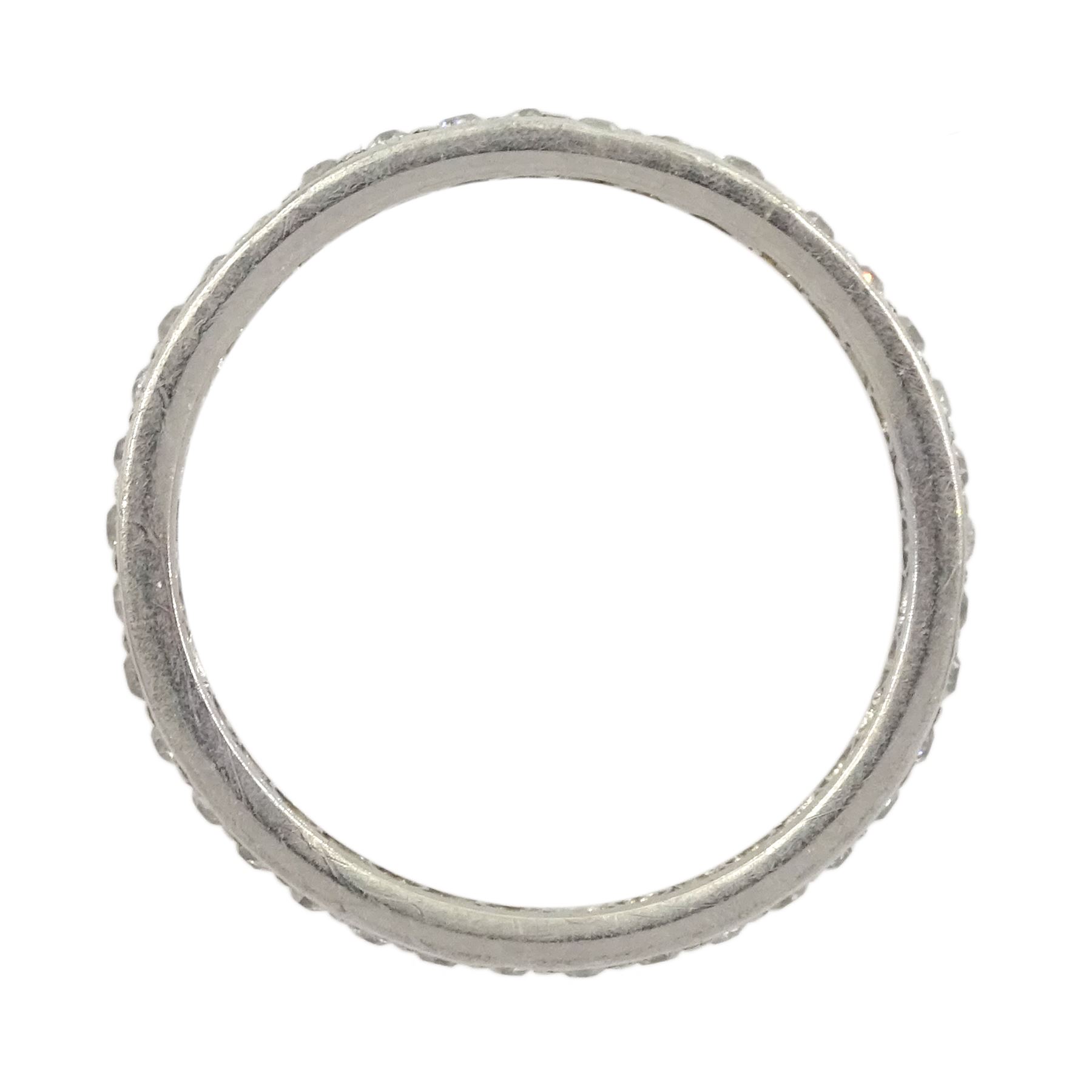 Platinum old cut diamond full eternity ring, total diamond weight approx 0.50 carat