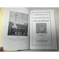 Six medal reference books comprising four Casualty Roll books for Crimea 1854-55, Indian Mutiny 1857-59, Zulu and Basuto Wars South Africa 1877-79 and Second Afghan War 1878-80; WW1 New Zealand Expeditionary Force Roll of Honour; and Lincolnshire Regiment Soldiers Died in the Great War 1914-19 (6)
