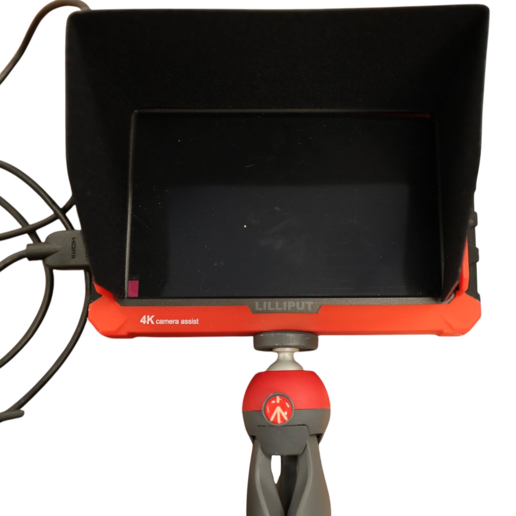 Parrot drone, with spare batteries; Lilliput field monitor with batteries (2)