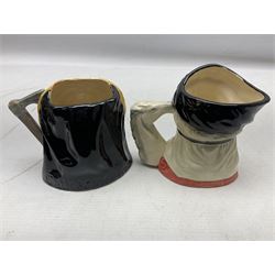 Royal Doulton Henry VIII and his Six Wives Character Jugs, comprising of Henry VIII D6647, Catherine of Aragon D6657, Anne Boleyn D6650, Jane Seymour D6746, Anne of Cleves D6753, Catherine Howard D6692 and Catherine Parr D6751, tallest H10cm