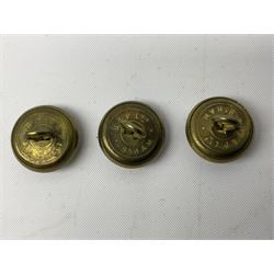 Royal Artillery 9ct gold and enamel sweetheart brooch in original box; together with Royal Artillery shoulder title, brass badges and buttons; and WW2 Defence Medal in issue box to 232775 addressed to Mrs. J.M. Morgan