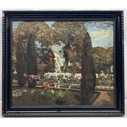 Robert Noble RSA PSSA (Scottish 1857-1917): A Country Garden, oil on canvas signed and dated '04, 50cm x 59cm