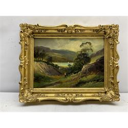 Walter Linsley Meegan (British c1860-1944): Rural Landscapes, pair oils on canvas one signed 24cm x 35cm (2)