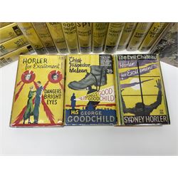 Collection of Hodder and Stoughton yellow jacket version books, to include Sydney Horler, George Goodchild, Dornford Yates, Leslie Charteris etc 