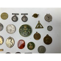 Para-numismatic and miscellaneous items, including enamelled coins, coin weights, model/toy coinage, gaming token, Indian temple tokens etc