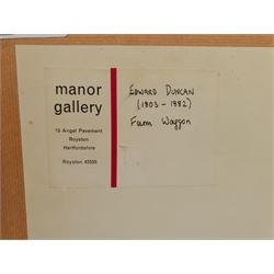 Edward Duncan RWS (British 1803-1882): The Farm Wagon, pen and watercolour signed 11cm x 17cm