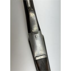 SHOTGUN CERTIFICATE REQUIRED - English 12-bore double trigger side by side double barrel shotgun serial no. 147696 