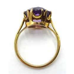  Gold amethyst ring stamped 9ct  