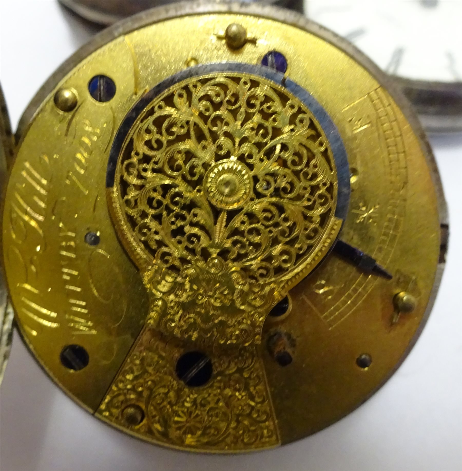 Victorian pair cased pocket watch by W. Hill, Whitby No.7008, case by Vale & Rotherham (probably), Birmingham 1834, Waltham Mass silver pocket watch No.7519269 retailed by H. A Spiegelhalter, Whitby and a J. W Benson silver pocket watch (3)