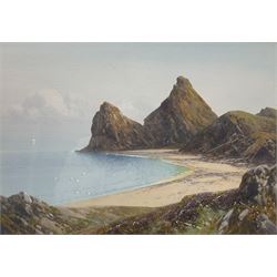 Frederick John Widgery (British 1861-1942): Coastal Bay Landscape, watercolour signed 24cm x 35cm