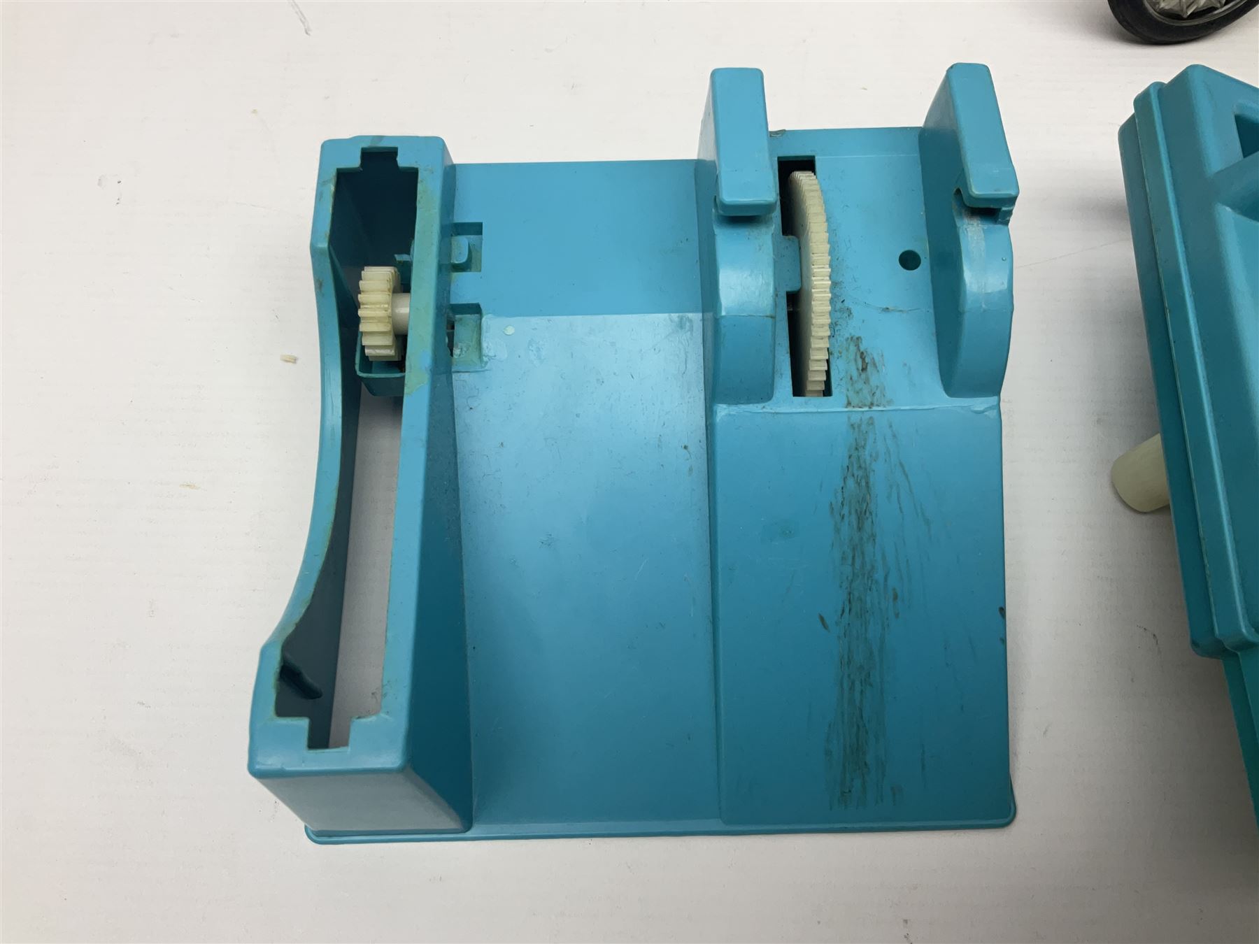 Ideal Derry Daring and Her Trick Cycle, with clothed figure on trick cycle and winder; in original illustrated box dated 1975