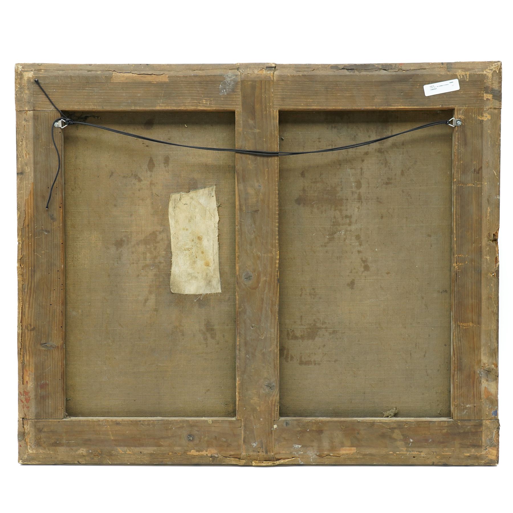 Circle of Pompeo Girolamo Batoni (Italian 1708-1787): 'Venus Presenting Aeneas with Armour' and 'Aeneas slaying Turnus', pair 18th century oils on canvas unsigned 64cm x 76cm (2)
Notes: both paintings depict iconic scenes from Virgil's Aeneid - the former illustrating Book VIII, with Venus descending upon a cloud accompanied by Cupid to present the divine arms forged by Vulcan, as Aeneas and his companions look on. The second depicts the climactic duel from Book XII, with Aeneas poised to deliver the fatal blow to Turnus before the assembled armies.