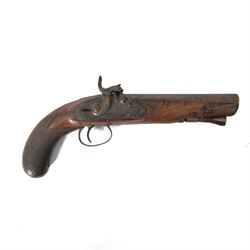 19th Century percussion belt pistol by Smith with, 6