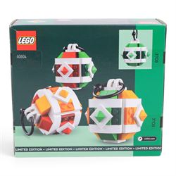 Five Lego sets, comprising Duplo Santa's Winter Holiday no. 10837, Christmas Decor Set no. 40604, Wintertime Carriage Ride no. 40603, Santa's Delivery Truck no. 40746 and Ice Skating Rink no. 40416, all boxed