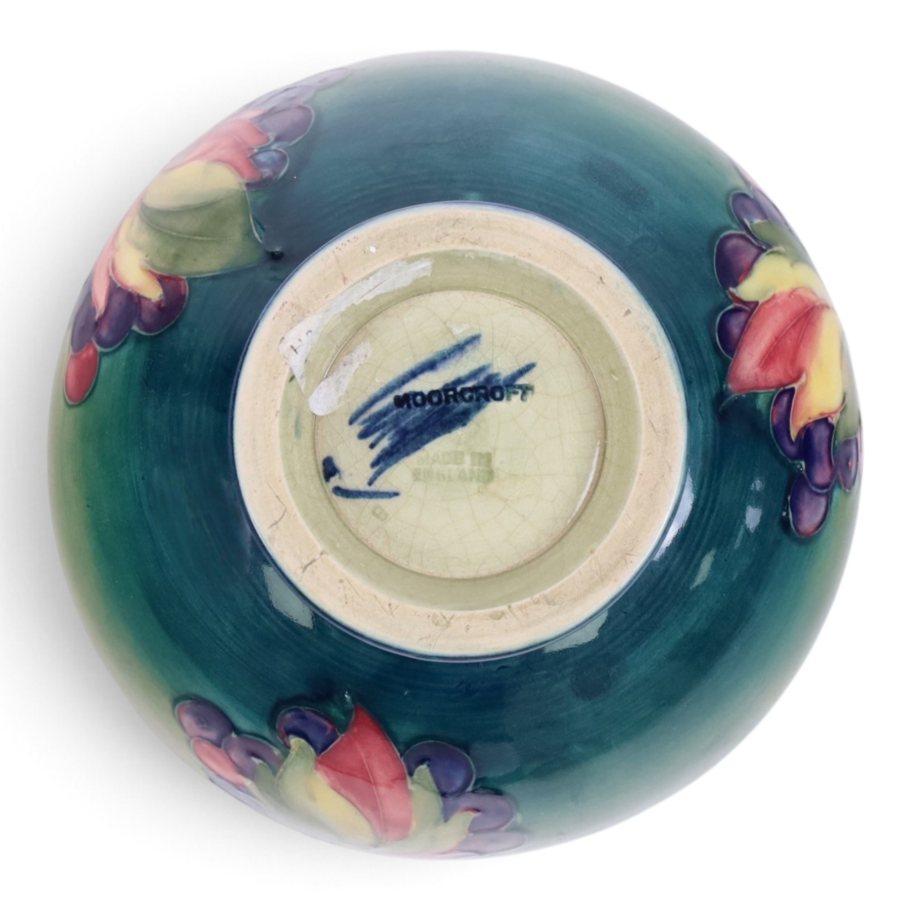 Moorcroft bowl, in Leaf and Berry pattern, with painted and impressed marks beneath, H7cm, D16cm