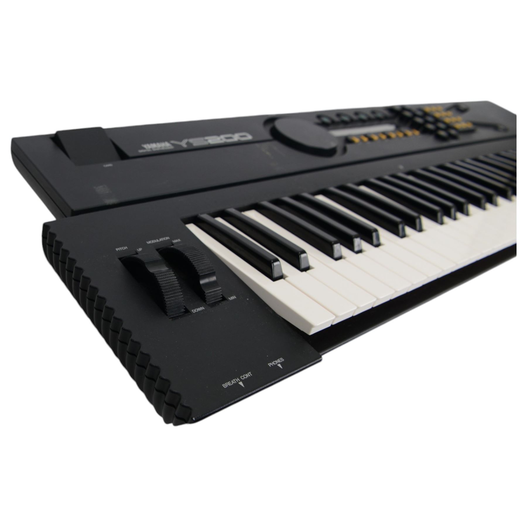 Yamaha YS200 digital synthesizer, cased with instructions, W100cm