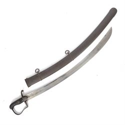 British Georgian 1796 pattern light calvary officers' scabre, the 76cm curved single stamp...