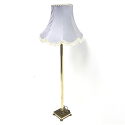 Brass Ionic column standard lamp, H136cm