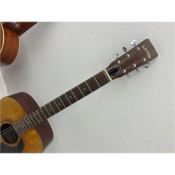 Saxon acoustic guitar Folk Model 812, serial no.43263 L102cm; Jose Ferrer El Primo small or child's size acoustic guitar, serial no.006980 L85cm; both in carrying soft cases; and Spanish Admira Concert Grande acoustic guitar (3)