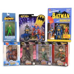Four Monogram Headstrong Heroes bobble heads, comprising Superman, The Riddler, Catwoman a...