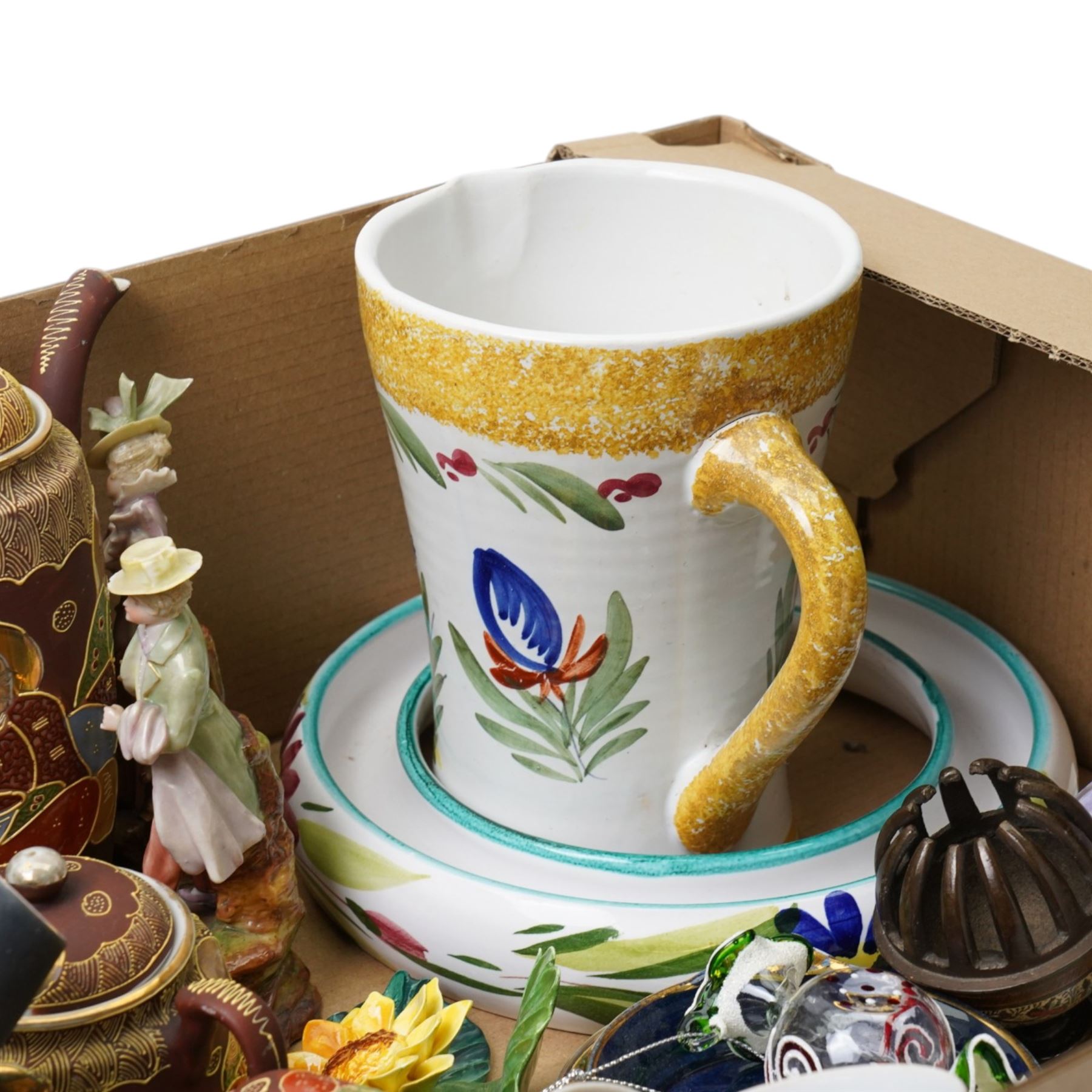Japanese tea service, Leonardo collection boxed teacup and saucer, Delft style jug etc