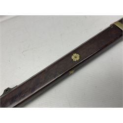 Japanese matchlock musket approximately .45 cal., Edo period (1603-1868), the 66cm(26