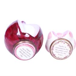 Four Halcyon Days enamel novelty boxes modelled asparagus, onion, garlic and cabbage