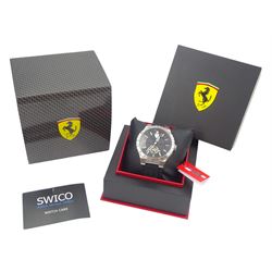 Ferrari Speciale Evo gentleman's stainless steel automatic wristwatch, Ref. SF.36.1.14.0315, on original rubber strap, boxed with papers