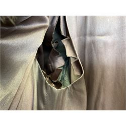 Full length ladies Musquash fur coat, lined, approx size medium / 10-12