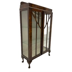 Glazed wooden display cabinet 