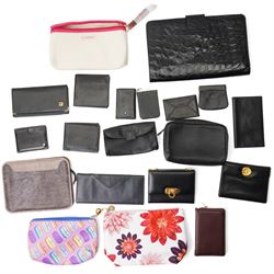 Collection of wallets, purses and bags, including MontBlanc key case and purse, Links Lond...