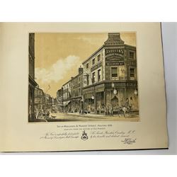 Joseph Rideal Smith (British 1837-1915): '12 Views of Old Halifax Yorkshire 1840-1890', complete set twelve tinted lithographs each view with dedication and armorial crest, pub. Stott Brothers Halifax 1894, large oblong folio 45cm x 56cm