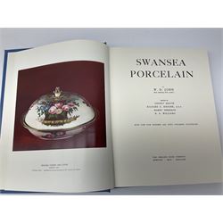 W D John, Swansea Porcelain, The Nantgarw Porcelain Album, and William Billingsley (1758-1828), His Outstanding Achievements as an Artist and Porcelain Maker,  The Ceramic Book Company, Newport, respectively 1978, 1975, and 1968, together with Frank Stoner, Chelsea Bow and Derby Porcelain Figures Their Distinguishing Characteristics, The Ceramic Book Company, 1955. (4).