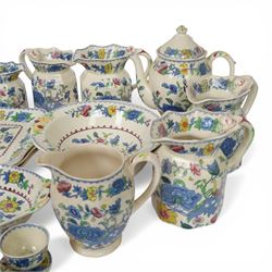 Masons Regency tea and dinner service, including coffee pot, jugs, covered dishes, serving platters, etc 