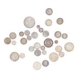 Approximately 191 grams of Great British pre-1920 silver coins, including Queen Victoria 1889 crown, George IIII 1836 half crown, George IV 1826 shilling, two George III shillings 1817 and 1820, George III 1817 sixpence, three George IIII maundy fourpences 1836 (2) and 1837, two Queen Victoria maundy fourpences 1840 and 1845, George III 1835 one and a half pence, Queen Victoria 1843 one and a half pence, etc