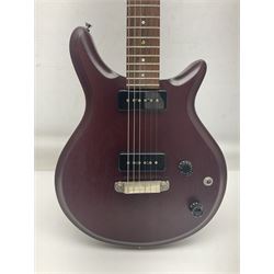 British hand-made mahogany electric guitar by 'JJ' luthier Dan Macpherson c2012 L95cm; in FX lightweight carrying case